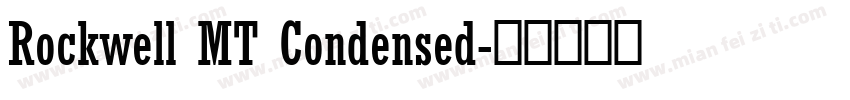 Rockwell MT Condensed字体转换